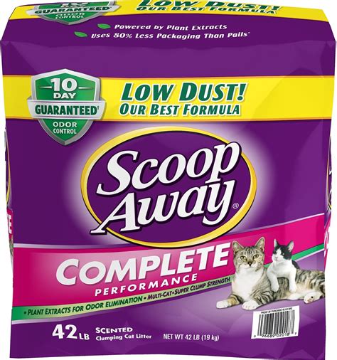 Scoop Away Complete Performance Scented Scoopable Cat Litter 42 Lb Bag