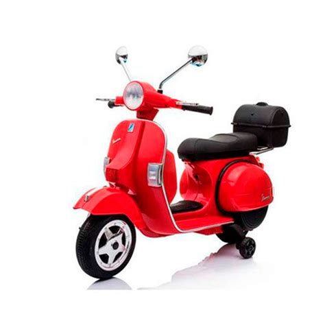 Moto Eléctrica Para Niños Y Niñas A Batería 12v Oficial Vespa Pia