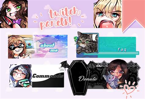 Create Custom Anime Twitch Panels With You Or Your Character By Angstowo Fiverr