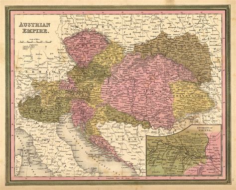 Mitchells 1846 Map Of Austrian Empire Art Source International
