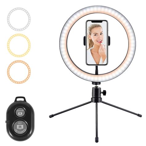 harupink 10 inch led ring light dimmable fill light selfie ring lamp photographic lighting for