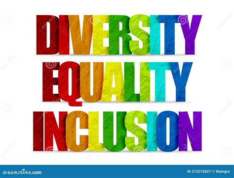 Diversity Equality Inclusion Message Illustration Stock Illustration