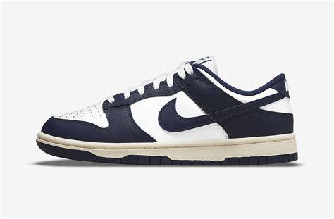 Nike Dunk Low Vintage Navy Release Information Solesavy