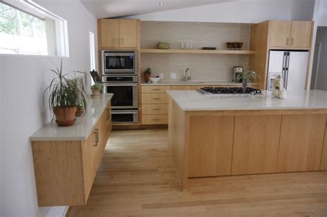 This light wood floor brightens up the dark wood of these cabinets while accenting the rustic tenor of the room. 54 best images about Mom and Dads Kitchen on Pinterest
