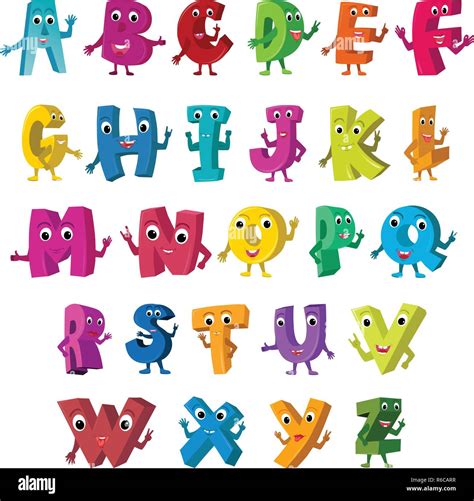 Alphabet Letters Cartoon Hi Res Stock Photography And Images Alamy