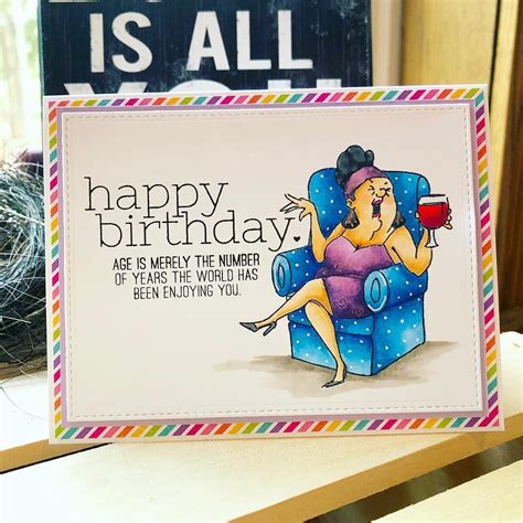 Art Impressions Girlfriends Wine Divas Handmade Birthday Card Funny