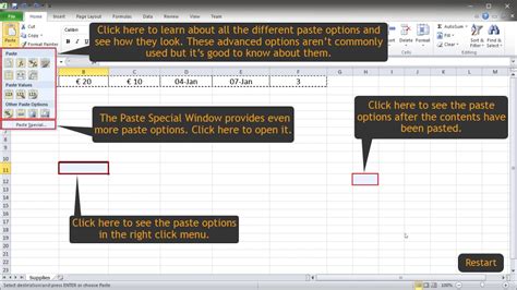 Excel Demo Learn About Different Paste Options Youtube
