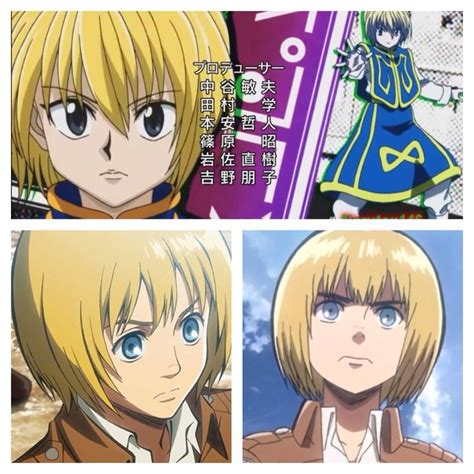First Armin Arlert And Kurapika Kurta Of Hunter X Hunter Anime