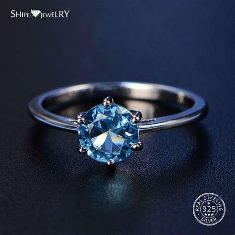 100 925 Sterling Silver Round Sapphire Rings For Women ⋆ Cozexs