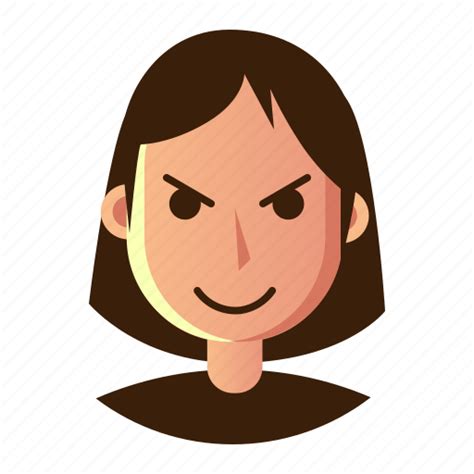 Avatar Emoticon Evil People Smiley User Woman Icon Download On