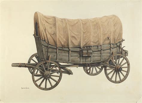 Conestoga Wagon Drawing By H Langden Brown Fine Art America