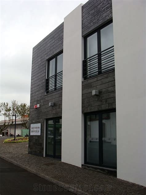 Basalto Dos Acores Facade Exterior Walling Olivine Grey Basalt