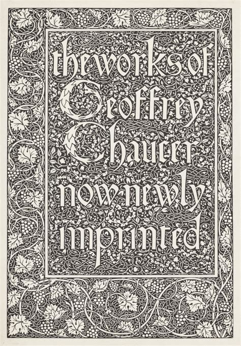 The Works Of Geoffrey Chaucer Museum Für Gestaltung Eguide