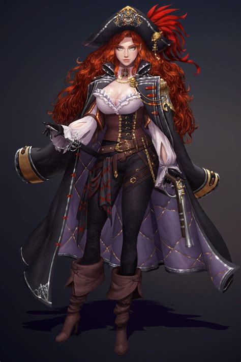 Pin By G Alf On Fantasy Art And Design Musketeers Gunners Anime Pirate Girl Pirate Woman
