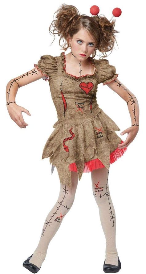 Tween Voodoo Doll Girls Costume Voodoo Dolly Halloween Costume