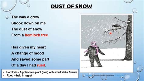 Dust Of Snow By Robert Frost Poem 1 Class 10 Ncert In Hindi