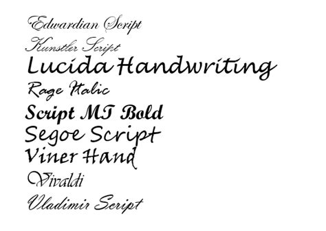What Are Some Of The Best Cursive Fonts In Microsoft Word Techcult