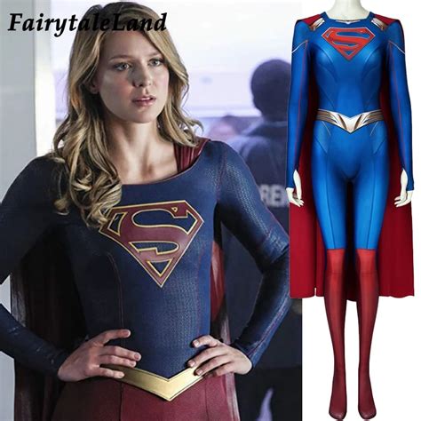 Supergirl Cosplay Costume Kara Zor El Danvers Cosplay Jumpsuit Fancy Hot Sex Picture