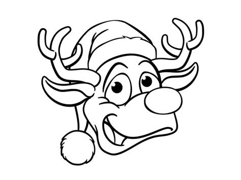 Coloriage renne de Noël  24 dessins à imprimer gratuitement