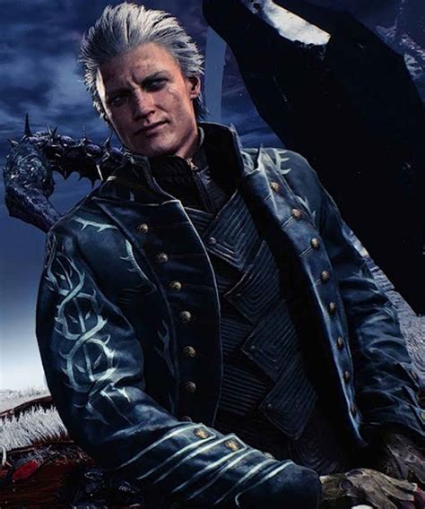 Devil May Cry 5 Vergil Coat Black Leather Trench Coat Jacket Makers