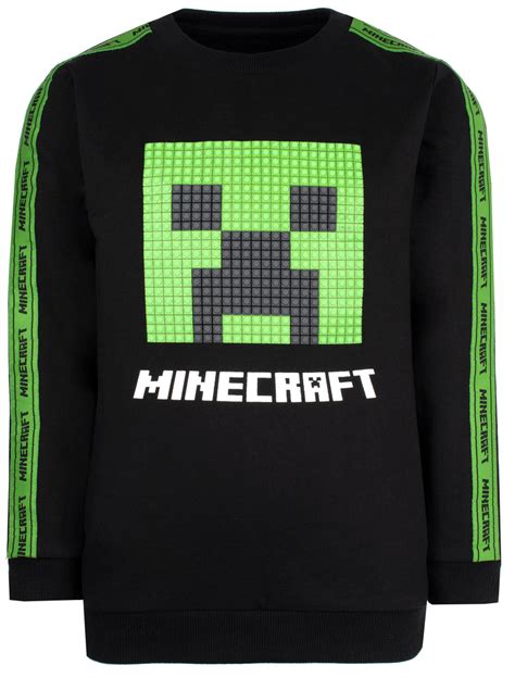 Minecraft Green Creeper Sweatshirt Black Fringoo