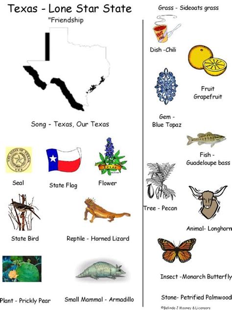 Texas Symbols For Kids Printables