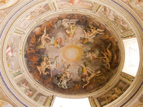 The sistine chapel ceiling, painted by michelangelo between 1508 and 1512, is one of the most renowned artworks of the high renaissance. Photo: Dome in Hallway Outside Sistine Chapel | Jeff Geerling
