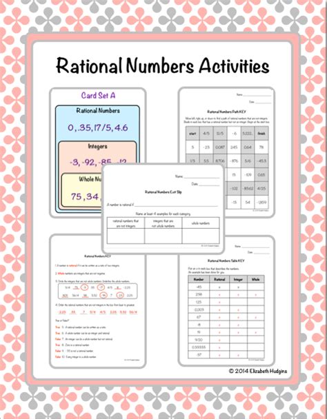 Rational Numbers Worksheet Grade 9 Cbse
