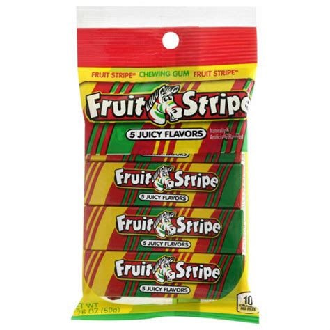 Fruit Stripe Gum New 4 Packs Inside Zebra Tattoos Original Juicy