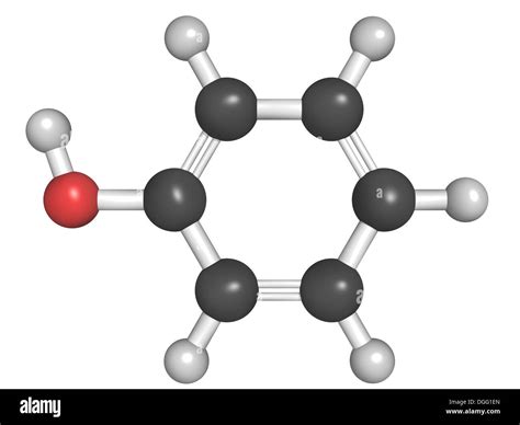 Chemical Structure Of Phenol An Aromatic Organic Compound Stock Photo