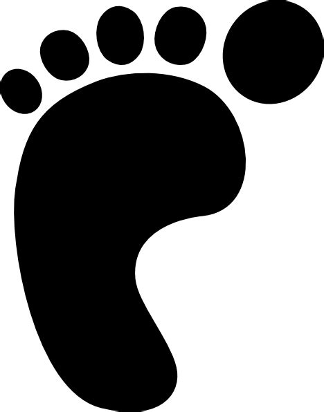 Black Footprint Clip Art At Vector Clip Art Online Royalty