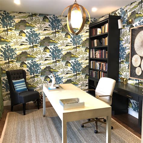 Contemporary Wallpaper Design For The Home Office Larkin Painting Company