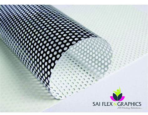 Sai Flex N Graphics One Way Vision Print Media Viny Glass Window Film Self Adhsive White 60 X