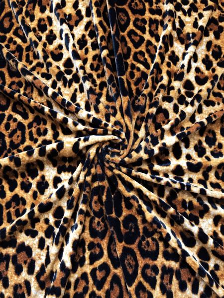 Plush Velour Animal Print Velvet Soft Fabric Ember
