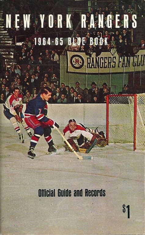 Nhl Media Guide New York Rangers 1964 65