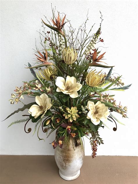 Flower Arrangements For Home Decor 6ft Tall Magnolia Floral Arrangement