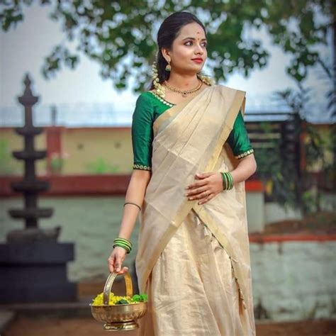 Pin By Smitha Rajeev On Culture Kerala Saree Blouse Designs Half Saree Lehenga Saree Photoshoot