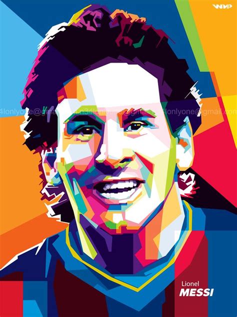 Lionel Messi Wpap Art Sport Portraits Sports Art