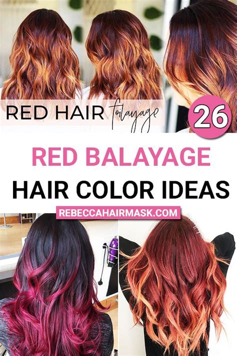26 Hair Color Ideas For Brunettes With Red Balayage In