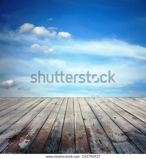 Sunset Sky Wood Floor Background Stock Photo 143796937 Shutterstock