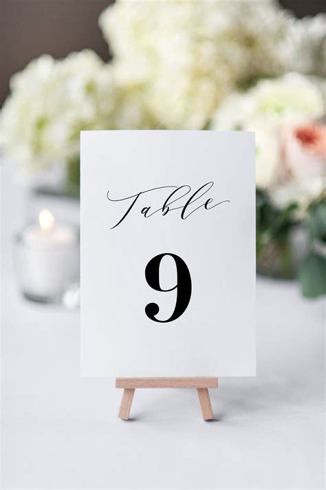 Wedding Table Number , Event table number printable, Corjl, Editable