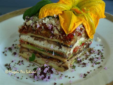 Mille - Feuilles de courgettes aux accents dItalie Raw Vegan