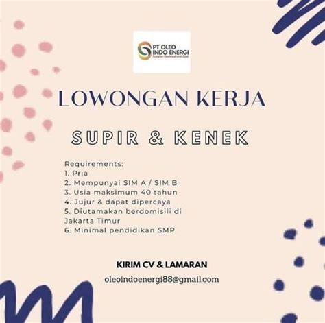 Scopri ricette, idee per la casa, consigli di stile e altre idee da provare. Lowongan Kerja Supir dan Kenek di PT Oleo Indo Energi ...