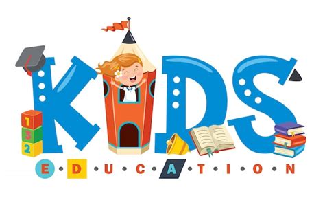 Logo Design For Kids Educação Vetor Premium