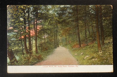 1907 Postal History 5 Postmarks Lovers Walk Mt Holly Park Mount Holly