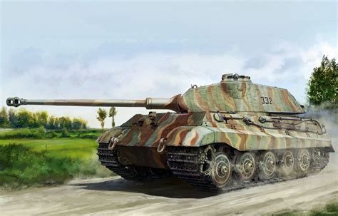 Рисунок Heavy Tank Sdkfz182 King Tiger Porsche Turret на рабочий