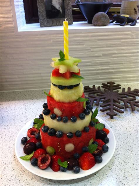 Pin By Joanna Robbins On Cake Ideas Cake Made Of Fruit Fruit Cake Fruit Birthday Cake