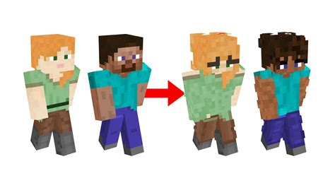 I Made The Default Skins Better Minecraft
