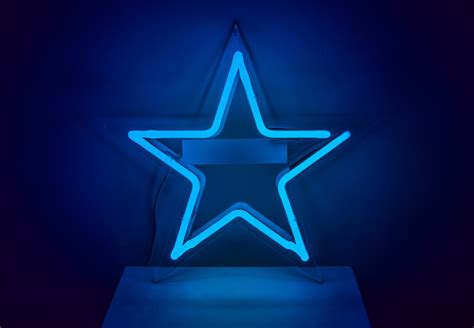 Neon Star Blue Kemp London Bespoke Neon Signs And Prop Hire