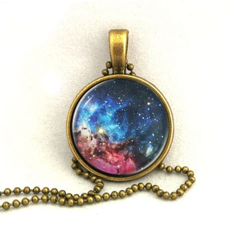 Sale Necklace Trifid Nebula Galaxy Jewelry By Timegemstone